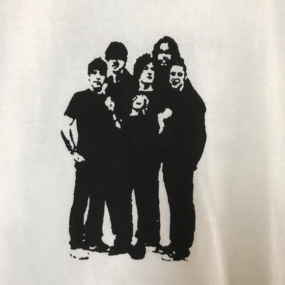 Scissors For Lefty white cotton graphic band tee - Picture 2 of 8